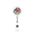 Detail of retractable badge holder with No Smoking sign and No Smoking in Pool Area text - No Smoking In Pool Area Style (7)