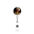Detail of retractable chess badge reel featuring a tactical hand piece move graphic - Hand with Piece Close-up (11)
