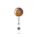 Portabadge retrattile con design a bersaglio e fiamme, clip in ABS per infermieri - Stile Bersaglio Fiamma (2)