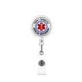 Dettaglio porta badge retrattile con stampa per diabetici di tipo 1 e dipendenti da insulina - Diabetico di Tipo 1 Insulino-dipendente (1)