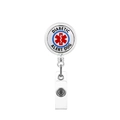 Macro detail of retractable badge reel with Diabetic Alert Dog medical star symbol - Diabetic Alert Dog (5)