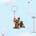 Detail view of Yorkshire Terrier 2D acrylic keychain with 0.25cm thickness and side profile - Yorkshire Style 5 (5)