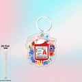 2D acrylic blood bag keychain with flowers for nurses, type A Rh negative design - Universal Donor Style (5)