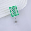 Detail of American football field retractable badge reel with green silicone design - Rugby Field (13)