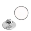 Base per spilla rotonda da 25mm in acciaio inossidabile argento con chiusura a farfalla - Base Fai-da-te Vuota (Vassoio 25mm Spilla)