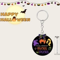 Detail of 4cm Hocus Pocus acrylic keychain featuring movie hair silhouettes and icons - Movie Hairstyle Silhouette Style (11)