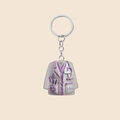 Acrylic 2D nurse uniform pendant with stethoscope and heart for Christmas tree or keys - Purple (5)