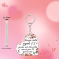 Detail showing 0.25cm thickness of acrylic heart pendant with pink roses and Spanish text - Jeremias 31:3 Pink Rose Style (9)