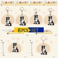 Set di 6 ciondoli Border Collie in acrilico 2D per auto e decorazioni per animali - Collezione Pose Assortite (6103235007450)