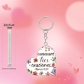 Detail view of heart-shaped acrylic keepsake showing 0.25cm thickness and floral scripture - Marcos 11:24 Color Floral Style (6)