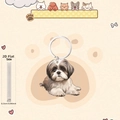 2D flat acrylic keychain featuring a Shih Tzu dog print with 0.25cm thickness detail - Standing Shih Tzu Style (6)