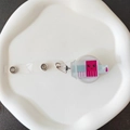 Cartoon syringe acrylic retractable badge reel for doctors and nurses on white tray - Cute Expression Pink Syringe Style (2)