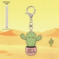 Portachiavi cactus 2D in acrilico Not A Hugger con dettaglio spessore 0,25 cm - Cactus Singolo Stile B (2)