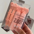 4er-Set rosa Haarwurzel-Clips für Volumen in professioneller Klarsichtbox - Lockenwickler Und Klammern Kombi-Set / Orange