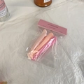 Set mit 3 nahtlosen Haarklammern in Eisrosa für Mädchen in einer Geschenkverpackung - Nahtloser Seitenclip / Rosa Serie (B-2810-1)