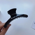 Grande molletta per capelli in acetato nero stile francese con scritta Barrette La France - Nero