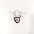 Medical nurse keychain with heart pendant and silver dental charms for healthcare gifts - Style 21