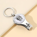 Father's Day keychain nail clipper with bottle opener and Best Dad design - Silver Best Dad Style