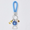 Blue leather lanyard keychain with beer bottle pendant and constellation bottle opener - Starry Sky Symbol Style (3)