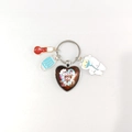 Nurse appreciation keychain with heart charm, medical mask and thermometer pendants - Style 20