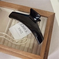 Grande molletta per capelli nero lucido minimalista per acconciature eleganti - Nero