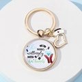 Porte-clés Fête des Infirmières avec citation inspirante et breloque cœur sur support - Style She Works Willingly With Her Hands (6)