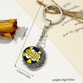 Vatertags-Schlüsselanhänger aus Zinklegierung mit drehbarem DAD-Mondanhänger als Geschenk - Mondförmiger rotierender DAD-Stil (1)