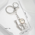 Vintage LOVE Schlüsselanhänger mit Pusteblume Glasanhänger und Strass auf Steinplatte - Silber
