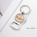 Detail of metal koala bottle opener keychain showing dimensions 3.1in by 1.2in - You Are Awesome Sloth (Style 5)
