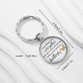 Macro shot of silver metal keychain with butterfly pendant and inspirational quote - Butterfly Inspirational Quote Style (Style 4)