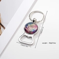 Dettaglio portachiavi apribottiglie argento con dimensioni di 3,0 cm per 7,9 cm - Acchiappasogni E Cielo Stellato (Stile 4)