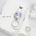 Presidents Day silver nail clipper keychain with American flag balloon design on white stones - Presidents Day Balloons Flag (Style 7)