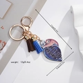 Detailed sloth acrylic keychain with colorful tassels and golden lobster clasp closure - Funny Sloth Slogan Style (Style 10)