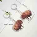 Schattige houten capibara sleutelhanger voor tassen en auto's, formaat 12x5,5cm - Capybara Stijl