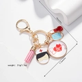Porte-clés infirmière doré avec pompon rose, stéthoscope et breloques médicales - Style Infirmière Médicale (07)
