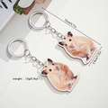 Simpatico portachiavi a forma di criceto in legno con anello in metallo per borse - Portachiavi Criceto (Animal Keychain)