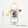Creative metal beer opener keychain with funny grandpa quote and colorful enamel charms - Beer Bottle Opening