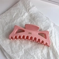 Pink acetate oversized bow claw clip with Handmade in France engraving for women - Large / Pink