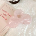 Schicke rosa Haarklammer mit Schleife aus Harz für Damen auf ästhetischem Hintergrund - Transparentes Rosa (D-4249-3)