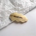 Fermaglio per capelli a forma di nuvola in acrilico bianco crema con base dorata - B-2321-1