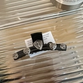 Elegante molletta per capelli nera con ornamenti a croce gotica in argento vintage - Decorazione a Rilievo Croce Giglio Retrò (D-4880-2)