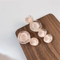 Fermagli per capelli rosa gelatina in resina perlata con design in stile coreano - Rosa (B-2294-2)