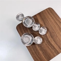 Set di due fermagli per capelli vintage in resina trasparente con base in oro - Grigio (B-2294-4)