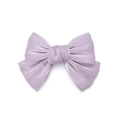 Lavender satin bow hair clip with spring fastener and elegant silk texture finish - Purple