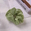 Elastico per capelli oversize in pizzo organza stile balletto verde avocado chiaro - Green (A-3373-4)
