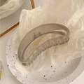 Translucent smoky gray large crescent hair claw clip for thick hair styling - Large / Gray