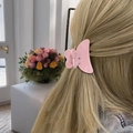 Eleganter rosa Schmetterling Haarklammer aus Acetat mit glitzernden Strasssteinen - Rosa
