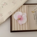 Fermaglio per capelli orchidea rosa sfumato con perla su vassoio portagioielli - Sfumato Bianco Rosa