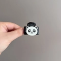 Dreiteiliges Mini-Panda-Haarspangen-Set mit süßem schwarz-weißem rutschfestem Design - Panda (D-5853-1)