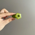 Detail of Korean style resin flower hair clip in translucent green finish - Green Style (B-2213-5绿色)